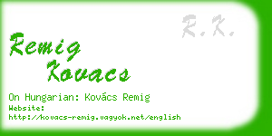 remig kovacs business card